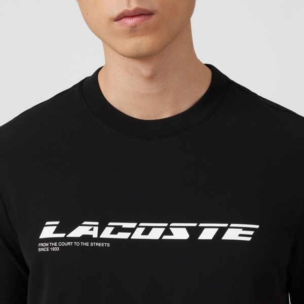 エコ鹿の子地グラフィックネームロゴTシャツ | ラコステ(LACOSTE
