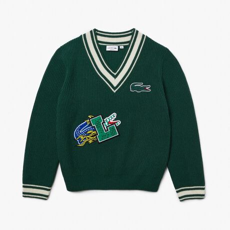 コミックグラフィックワッペンVネックセーター | ラコステ(LACOSTE 