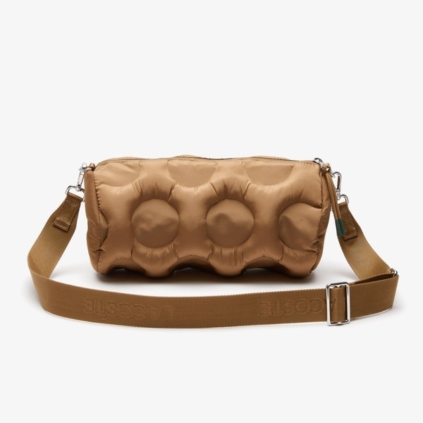 パデッドナイロン ゴルフボールエフェクトロールショルダーバッグ