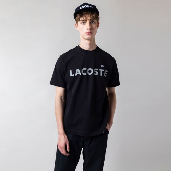 エコ鹿の子地グラフィックネームロゴTシャツ | ラコステ(LACOSTE