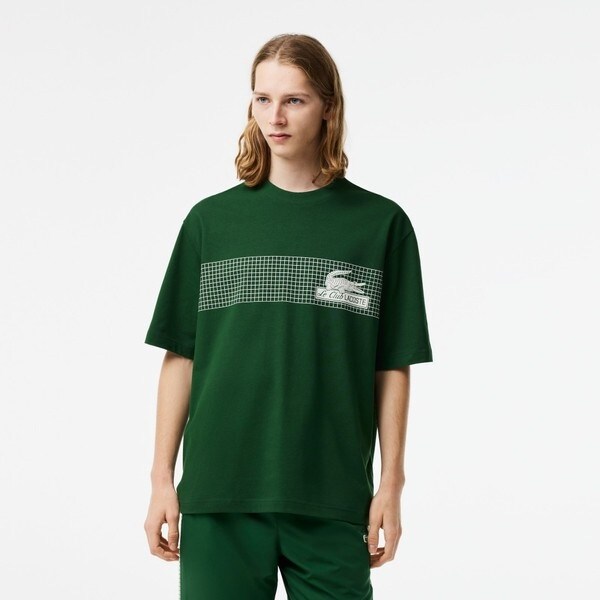 LACOSTE LIVE ダークグリーン ラガーシャツ M（ラコステ LACOSTE