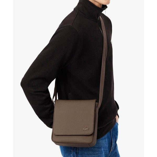 メンズクラシック スリムフラップサッチェルバッグ / ショルダーバッグ