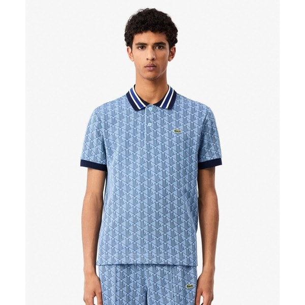 モノグラムジャカード半袖ポロシャツ（ポロシャツ）｜LACOSTE