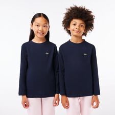LACOSTE JUNIORベーシックワニロゴパッチ長袖Tシャツ