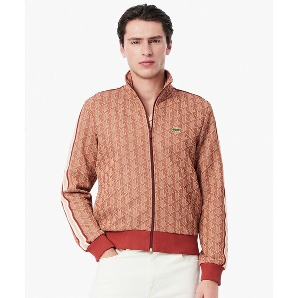 【ラコステ】モノグラムジャカードトラックジャケット ブルー Sサイズ LACOSTE｜モノグラムジャカードトラックジャケット