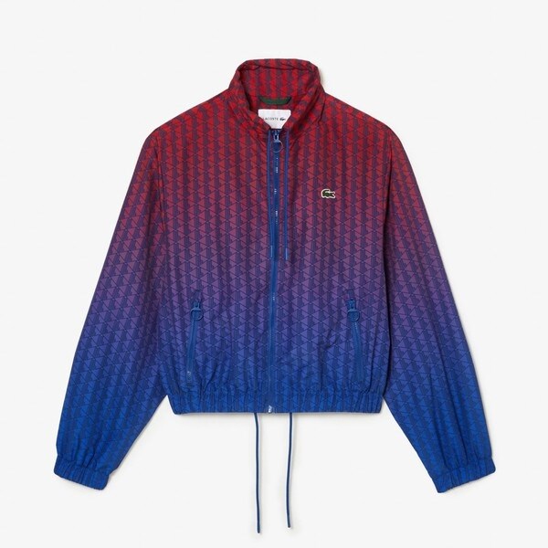 【美品】LACOSTE ラコステ スタンドカラー ジャケット グラデーションモノグラムスタンドカラージャケット | ラコステ