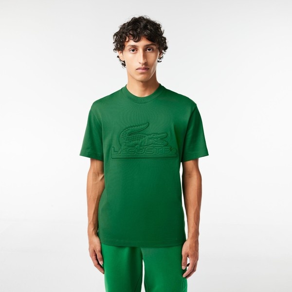 オーバーサイズワニロゴパッチクルーネックTシャツ | ラコステ(LACOSTE