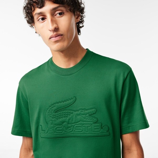 オーバーサイズワニロゴパッチクルーネックTシャツ | ラコステ(LACOSTE