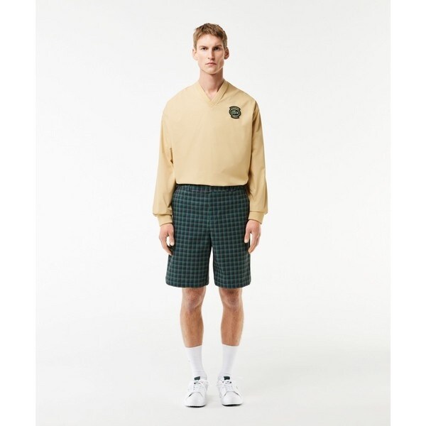 美品☘️LACOSTE ラコステスポーツウルトラドライチェックゴルフショーツ　￼ LACOSTE ゴルフ ウルトラドライチェックゴルフショーツ メンズ