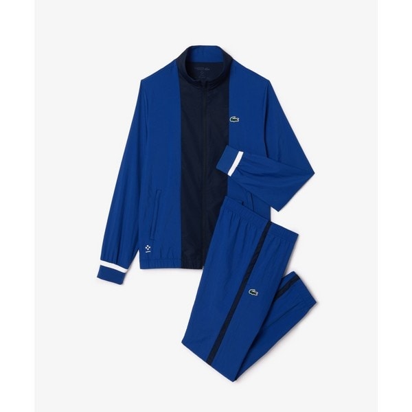 ラコステ　アシンメトリーカラーブロックセットアップトラックスーツ ラコステ LACOSTE アシンメトリーカラーブロックセットアップ