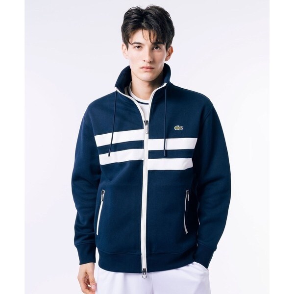 ラコステ　ボーダー切り替えレトロトラックジャケット ラコステ LACOSTE ボーダー切り替えレトロトラックジャケット