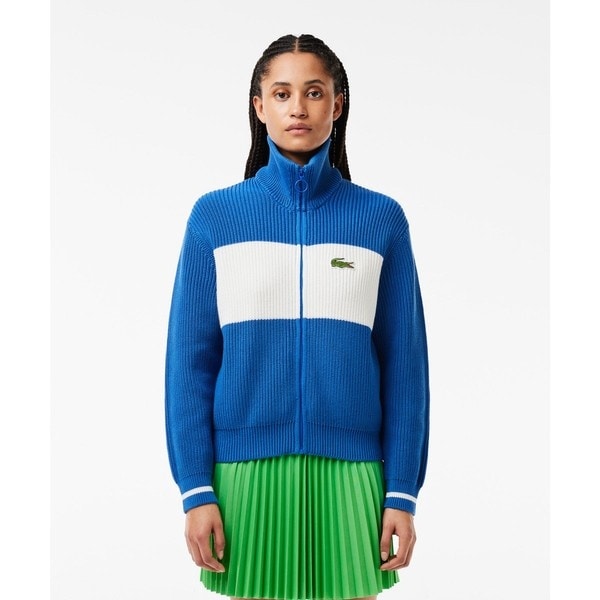 ラコステ（LACOSTE）/ローゲージニットスタンドカラージャケット ローゲージニットスタンドカラージャケット | ラコステ(LACOSTE