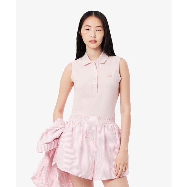 ルーズシルエット サイドスリット ベロアポロシャツ | ラコステ