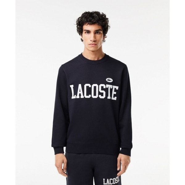 ■新品タグ付　ラコステ　ネームジャカード　モックネックスウェット　ブラック　長袖 LACOSTE（ラコステ）の「ネームジャカードモックネック