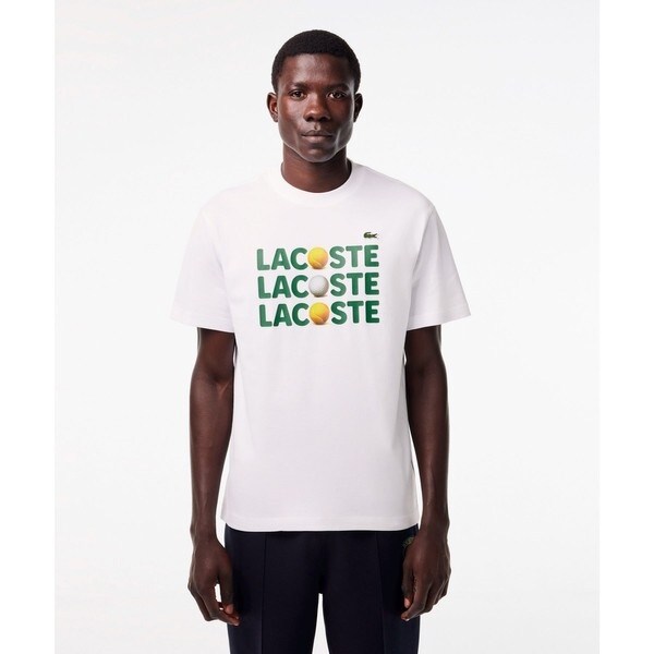 【LACOSTE】Performance フロント グラフィックプリント Tシャツ ワニロゴグラフィックプリントTシャツ TH6396 - ラコステ