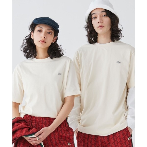 tシャツ 「LACOSTE/ラコステ」 レディース LACOSTE tシャツ ヘビイーオンス コットン ワイド＆クロップドT