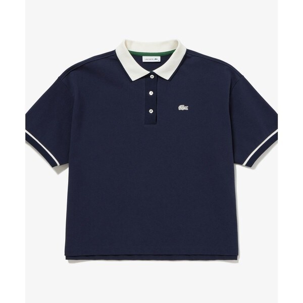 LACOSTE ヘビーウェイト鹿の子 ボクシーシルエットクレリック 