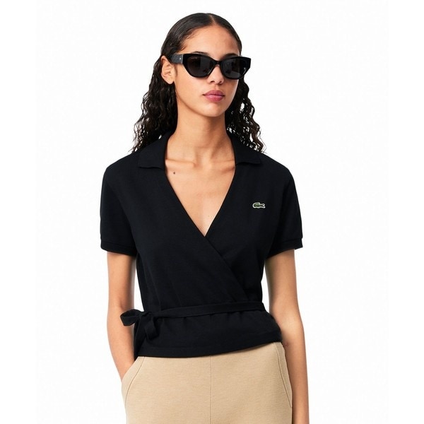 ラコステ　ボクシーシルエットクレリックポロシャツ ラコステ LACOSTE ボクシーシルエットクレリックポロシャツ