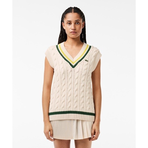 Vネックケーブルニットベスト | ラコステ(LACOSTE) | マルイウェブチャネル