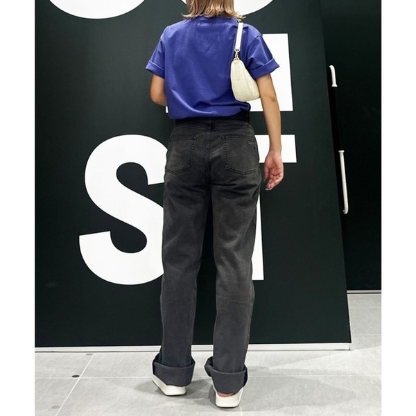 オーガニックコットンガーメントダイ ルーズフィット ストレートデニム