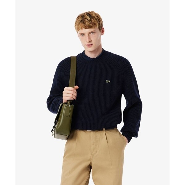 ミックスストライプニットポロシャツ | ラコステ(LACOSTE