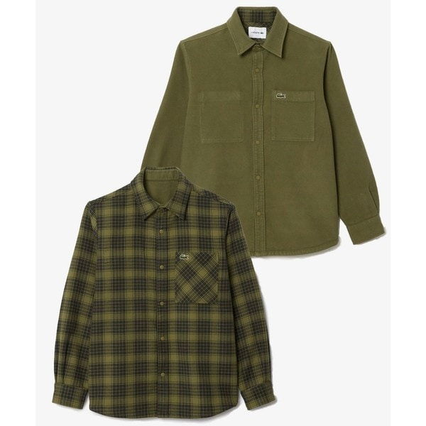 無地?チェックリバーシブルシャツ | ラコステ(LACOSTE) | マルイウェブ