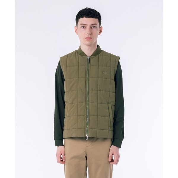 撥水 防風 2WAY 袖 着脱可 キルティング ナイロンダウンジャケット