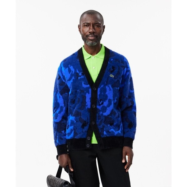 スクエアポケットダブルフェイス鹿の子カーディガン | ラコステ