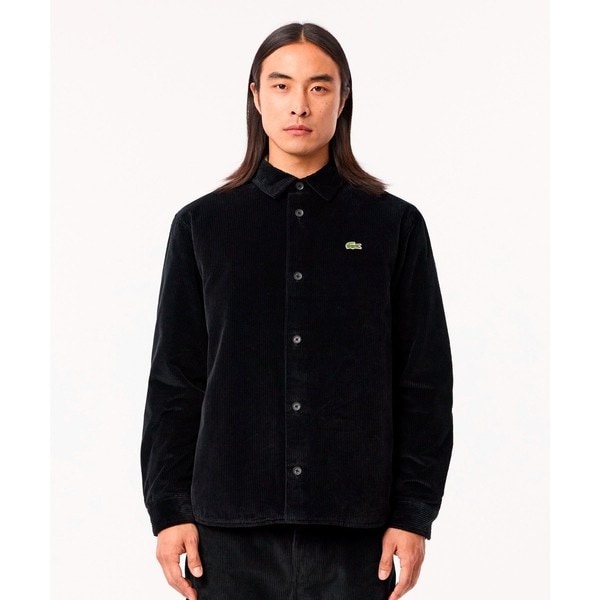 LACOSTE ボタンジャケット 黒/白 ストライプ　リバーシブル LACOSTE ボタンジャケット 黒/白 ストライプ リバーシブル