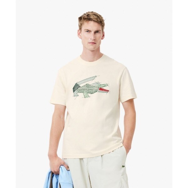 グラフィカルワニロゴステッチTシャツ | ラコステ(LACOSTE) | マルイ