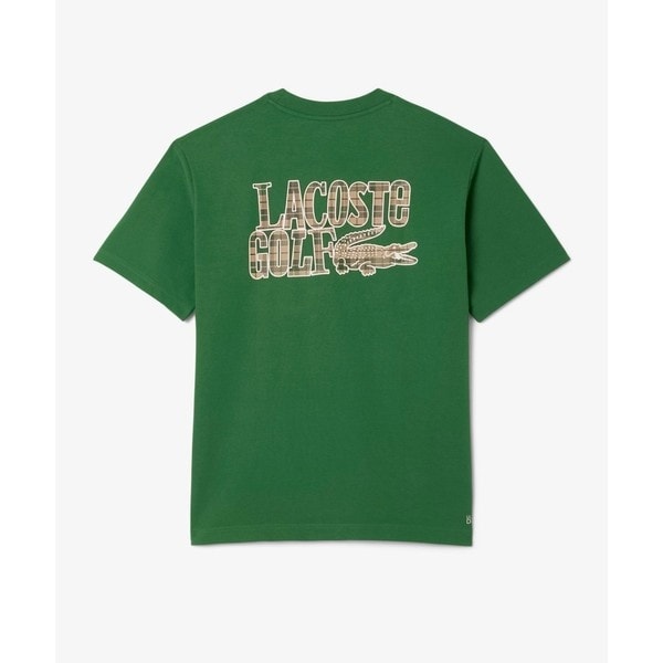 ラコステ ヘビーウェイトアーチネームカレッジTシャツ ブラック L　新品 ヘビーウェイト アーチネームカレッジロゴプリント 半袖Tシャツ