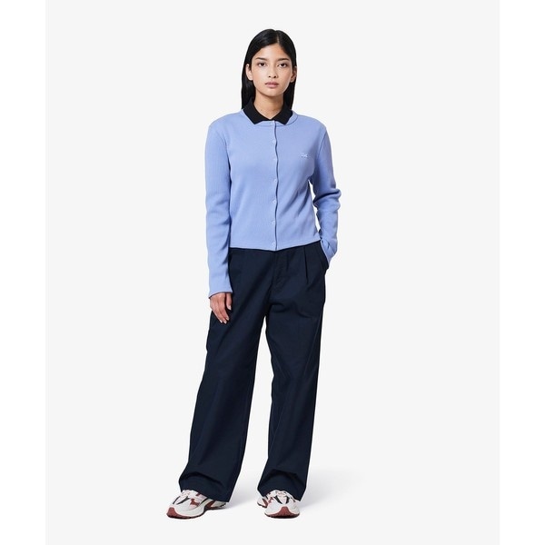 ラコステ ダブルタック ワイドテーパード チノ トラウザー ブラウン W94cm ダブルタックワイドスラックス | ラコステ(LACOSTE) | マルイ