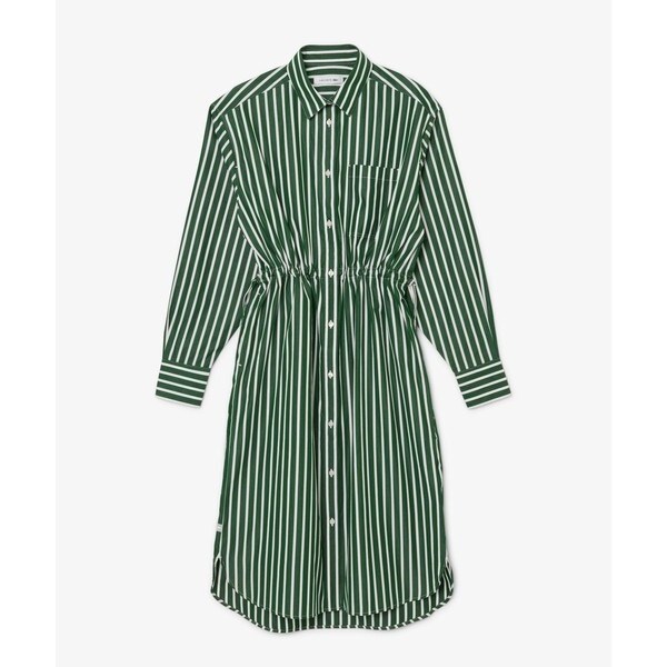 【新品】LACOSTE ラコステ シャツワンピース ストライプ ネイビー S LACOSTE ラコステ シャツワンピース レディース EF005 長袖 ひざ