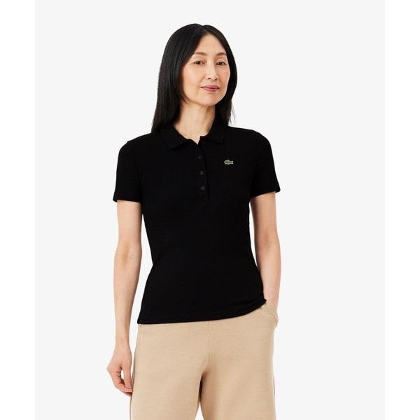 LACOSTE スキッパーネック裾リブポロシャツ | ラコステ(LACOSTE