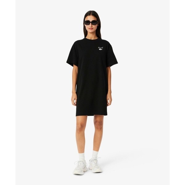 新品タグ付き[ラコステ] ワンピース タイムラインクロックフーディードレス タイムラインクロックフーディードレス | ラコステ(LACOSTE