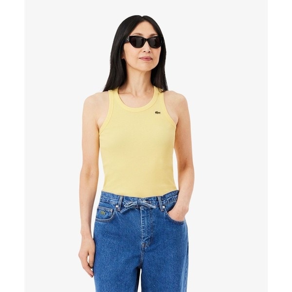 tシャツ ワニロゴプリーツオーバーサイズフィットTシャツ レディース LACOSTE｜ワニロゴプリーツオーバーサイズフィットTシャツ