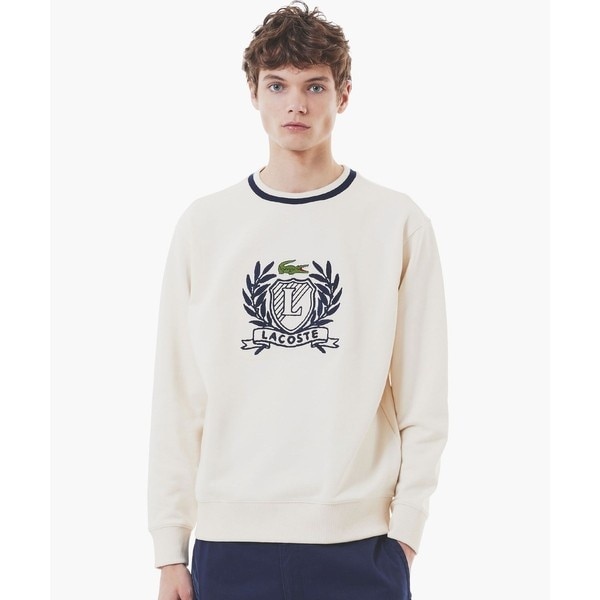 タイムラインクロックプリントクルーネックスウェット