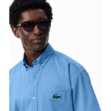 ウォッシュドオックスフォード半袖ボタンダウンシャツ