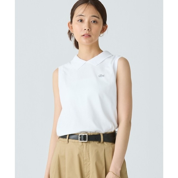 タイトフィットリブニットポロシャツ （ホワイト） タイトフィットリブニットポロシャツ | ラコステ(LACOSTE