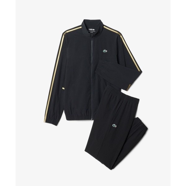 ラコステモノグラムジャガードトラックジャケット　黒　M LACOSTE ジャージ モノグラムジャカードトラックジャケット
