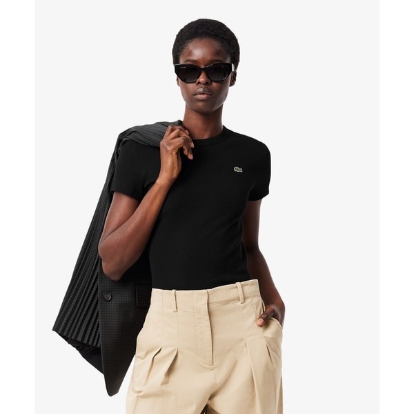 タイトフィットリブニットTシャツ | ラコステ(LACOSTE) | マルイウェブ