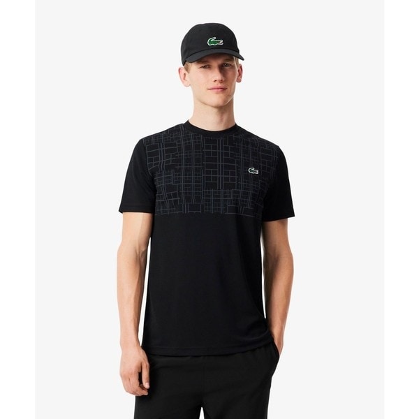 【グリーン】『ノバク・ジョコビッチ』ラケットプリントウルトラドライTシャツ ラコステ LACOSTE 『ノバク・ジョコビッチ』ラケットプリントウルトラ