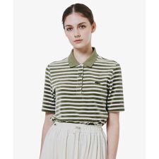 ベロアボーダー半袖ポロシャツ