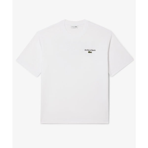 【ホワイト】ルーズフィットヘビーウェイトバックプリントTシャツ ルーズフィットヘビーウェイトバックプリントTシャツ | ラコステ