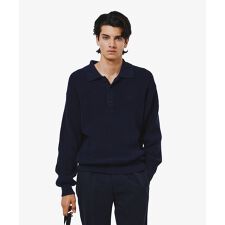 ワッフルニットポロセーター