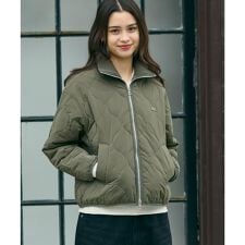 THERMORE中綿 ひょうたんキルティング ハイネックジップブルゾン