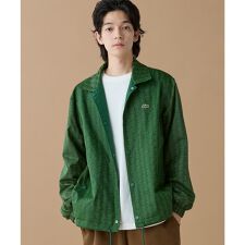 撥水 リバーシブルコーチジャケット 無地×総柄