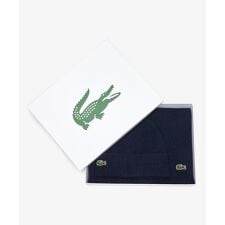 ラコステ(LACOSTE)のウールブレンドニットマフラー＆ビーニーギフトセット