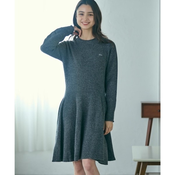 ウォッシャブルウール リブニットドレス / リブニットワンピース