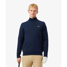 ウールブレンドハーフジップゴルフセーター